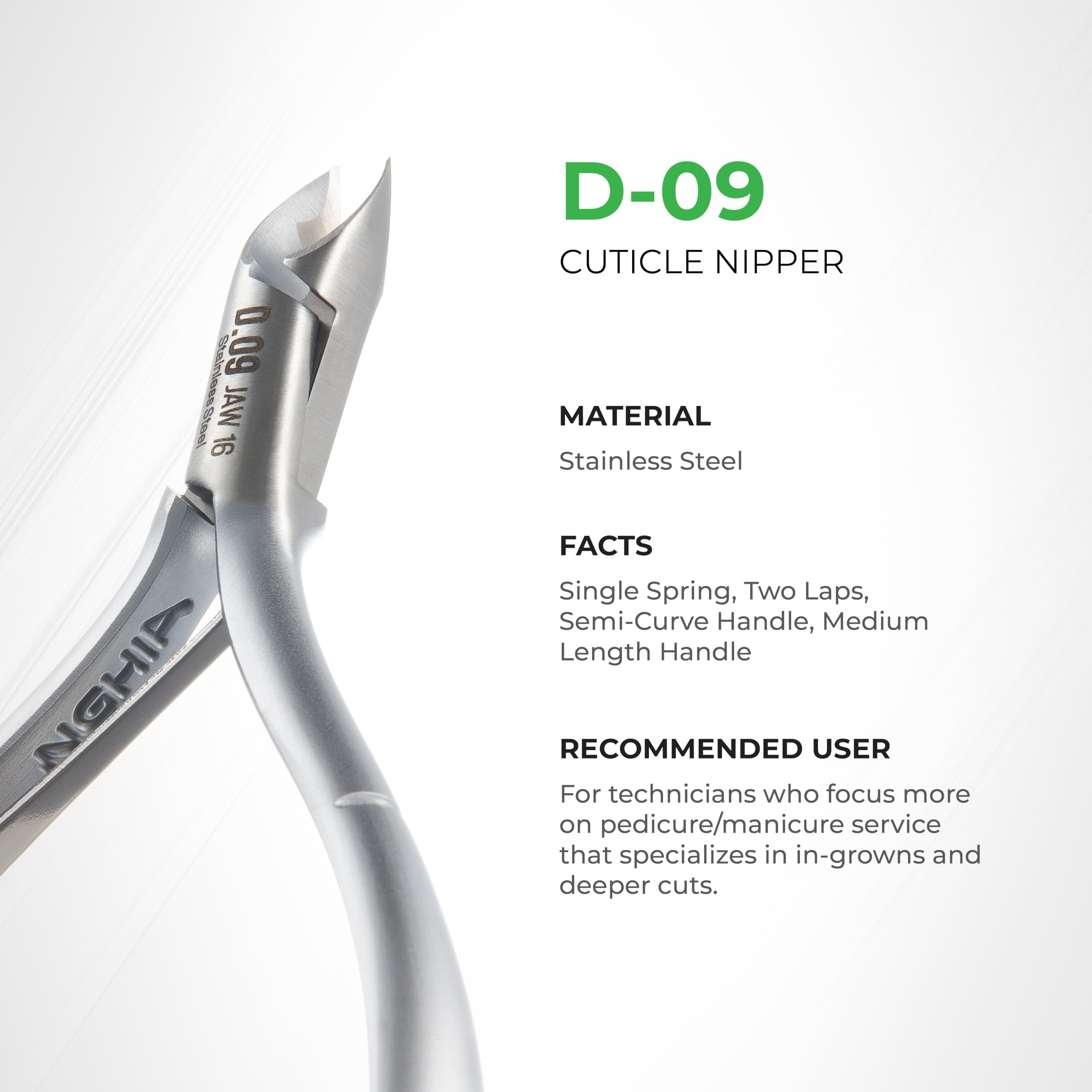 Ergonomic handle design of Nghia stainless steel nipper