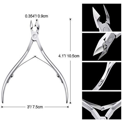 Close up of sharp pointed blade on Mudder cuticle nipper