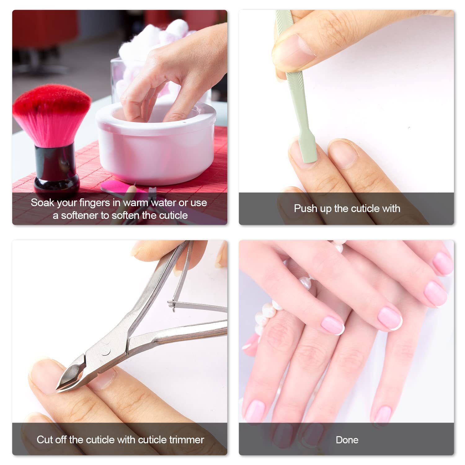 Ergonomic curved handle design of Mudder cuticle trimmer