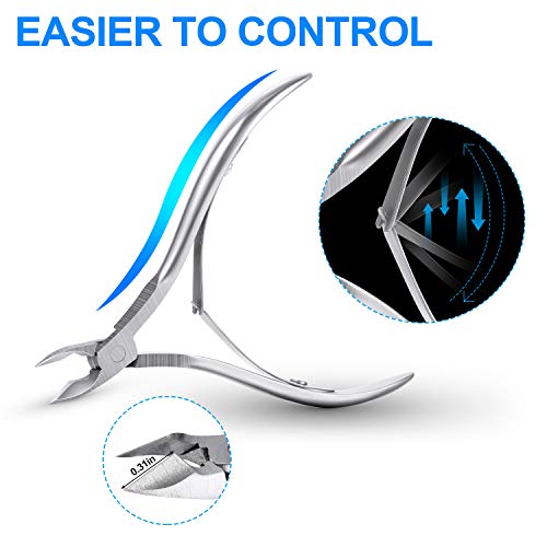 Professional cuticle nipper in use for manicure
