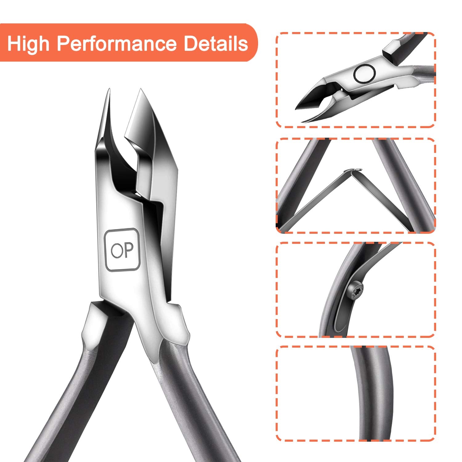 Close up of opove X7 mini surgical stainless steel blades