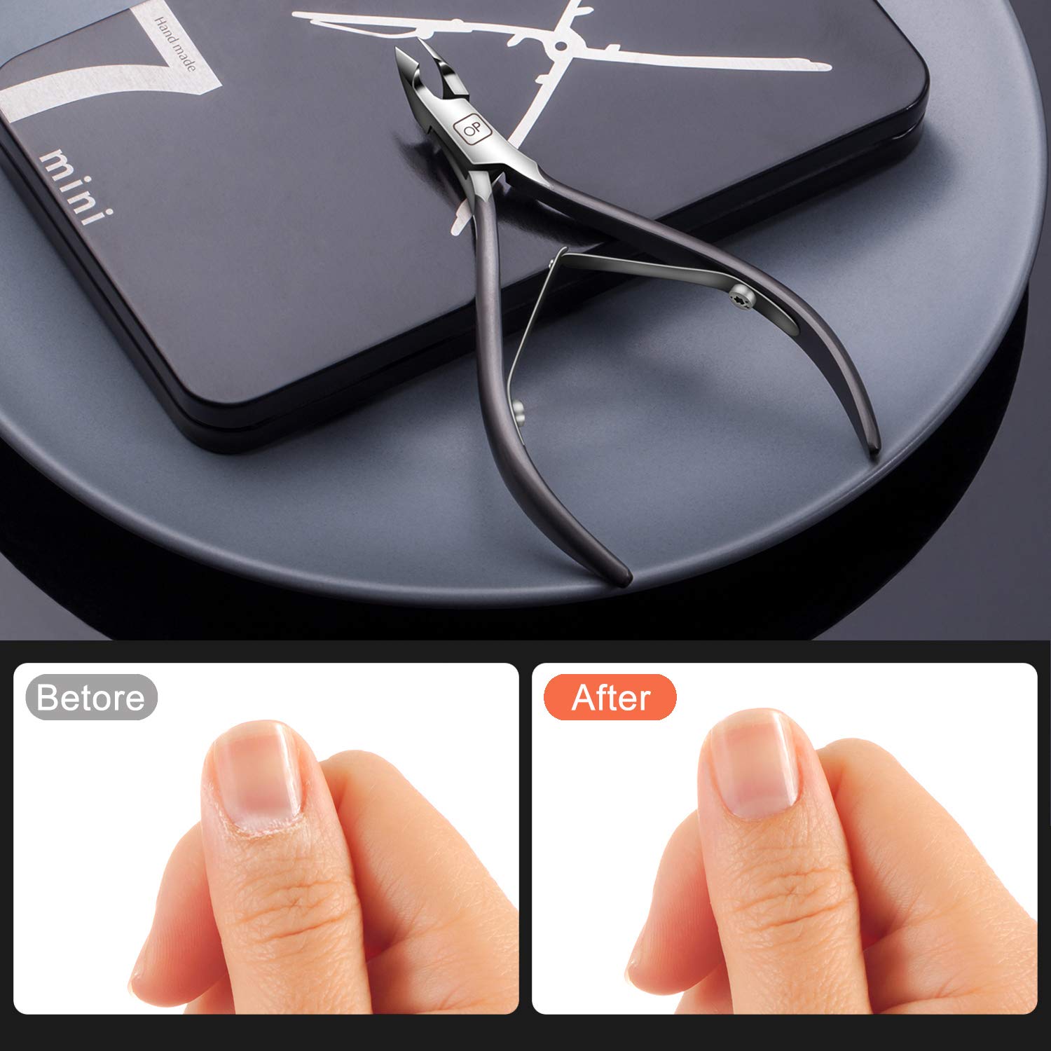 Opove X7 mini cuticle nipper in protective packaging