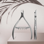 Staleks NS-30-7 cuticle nippers showing the coil spring mechanism
