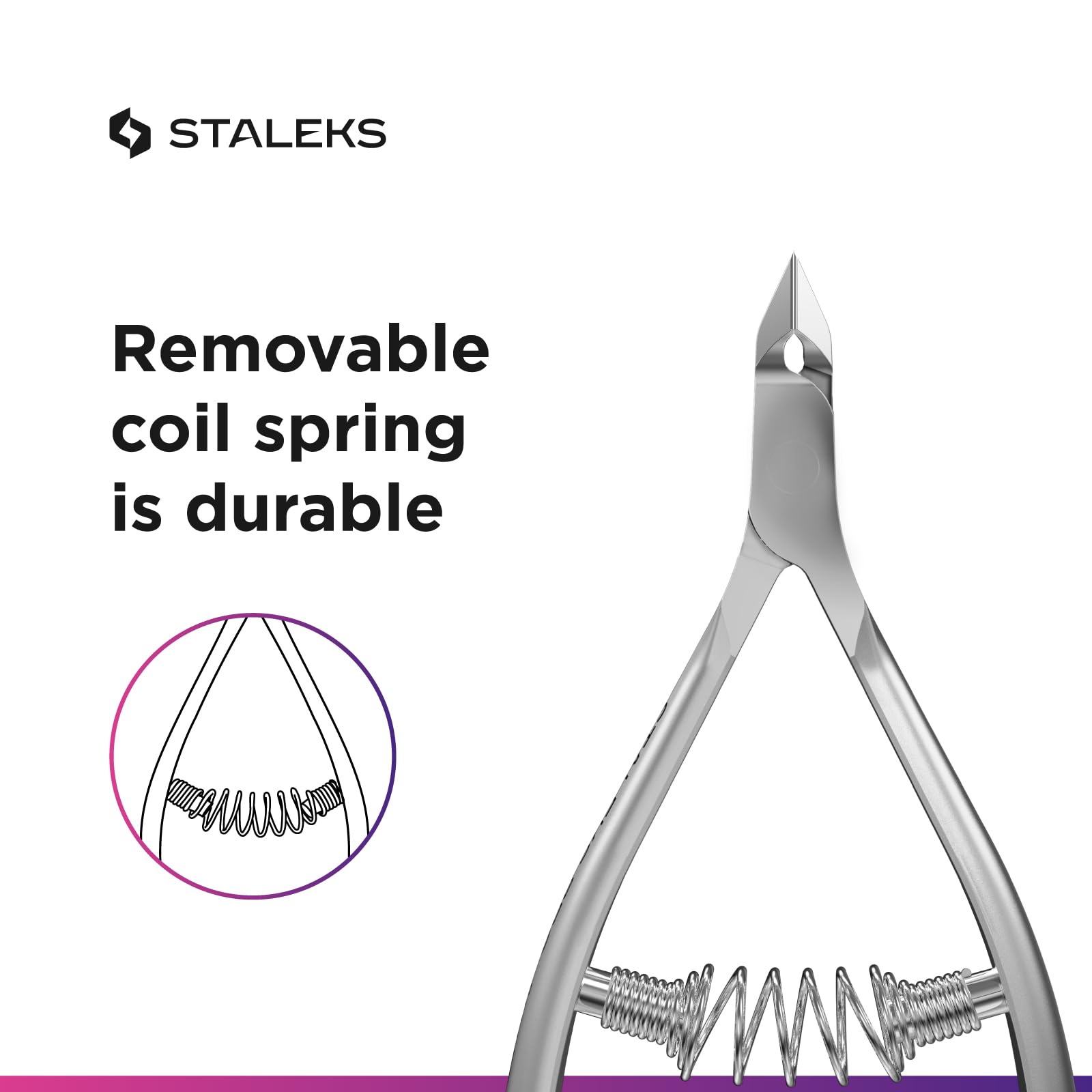 Top down view of Staleks Smart 30 professional manicure nippers