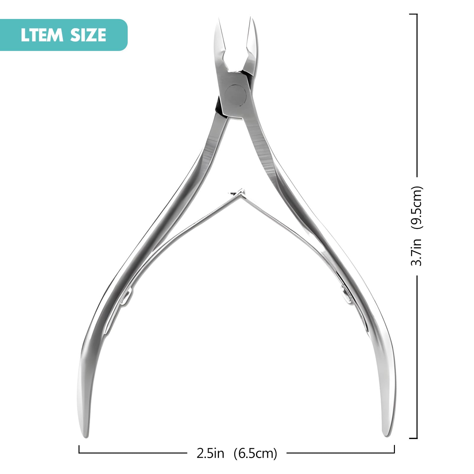 Two pack silver stainless steel cuticle clippers laid flat to display ergonomic handles.