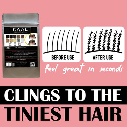 KAAL hair texturizing powder refill showing the easy pour design for refilling empty applicator bottles.