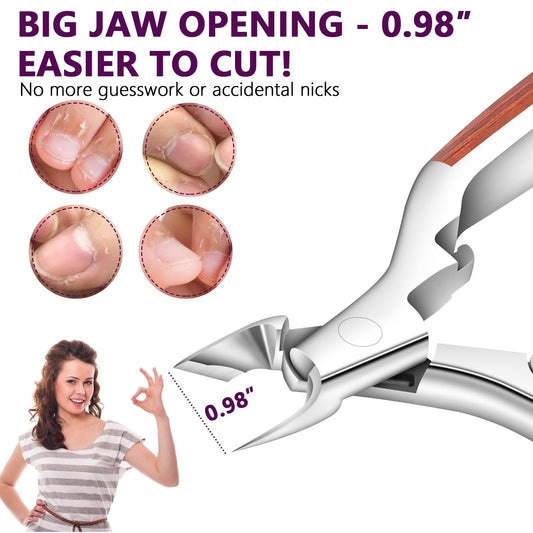 Close up of 0.98 inch jaw on Mudder cuticle nipper
