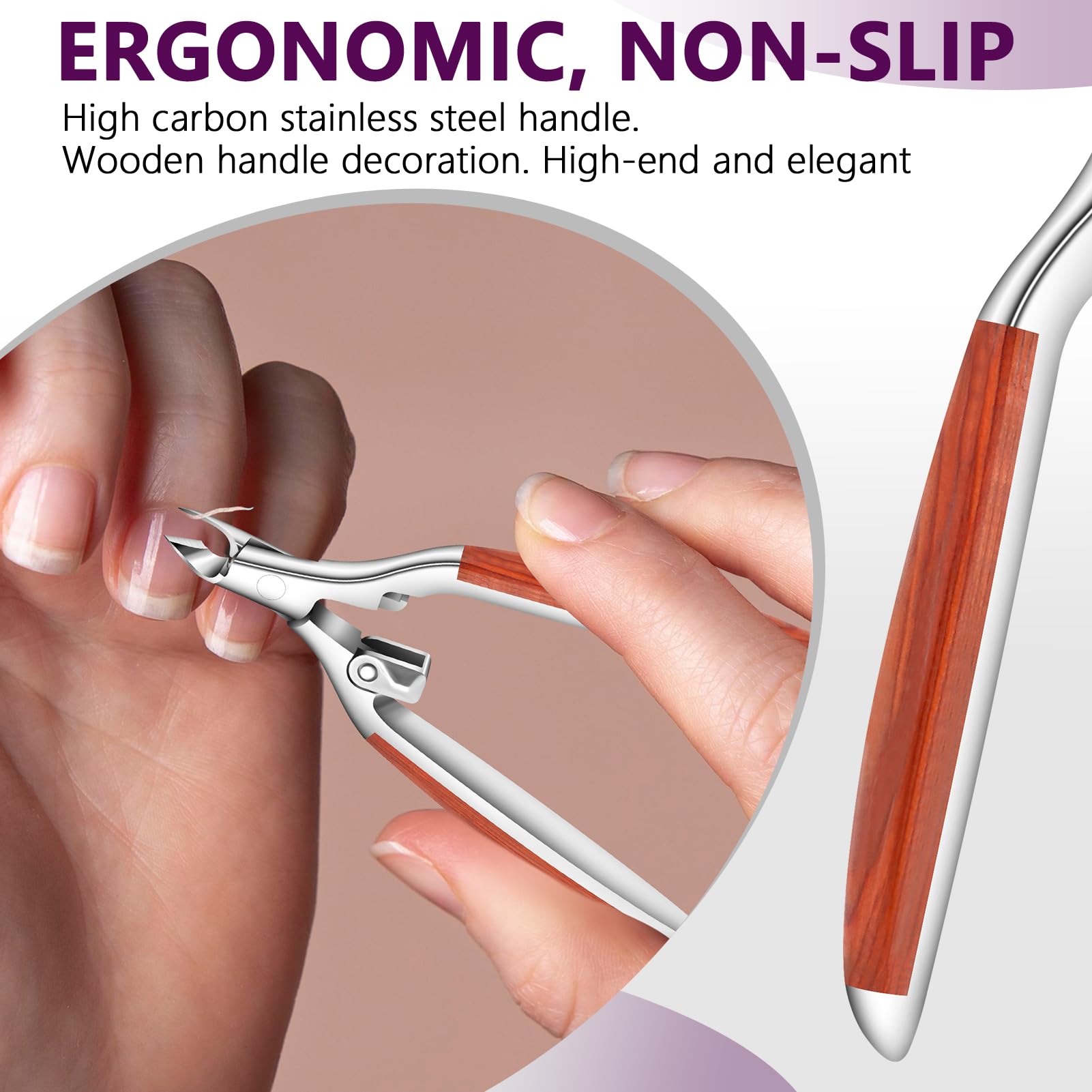 Stainless steel blades of Mudder cuticle remover tool