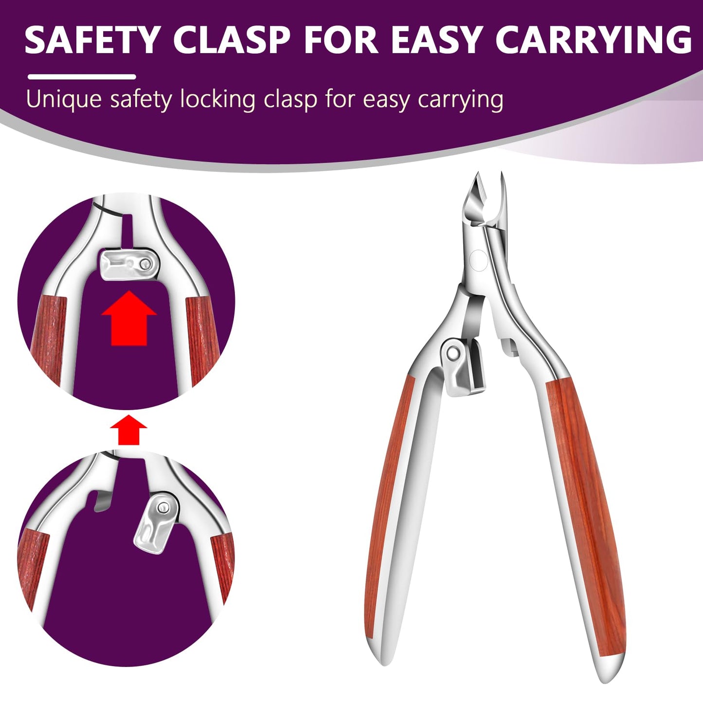 Mudder professional pedicure nail tool with ergonomic grip