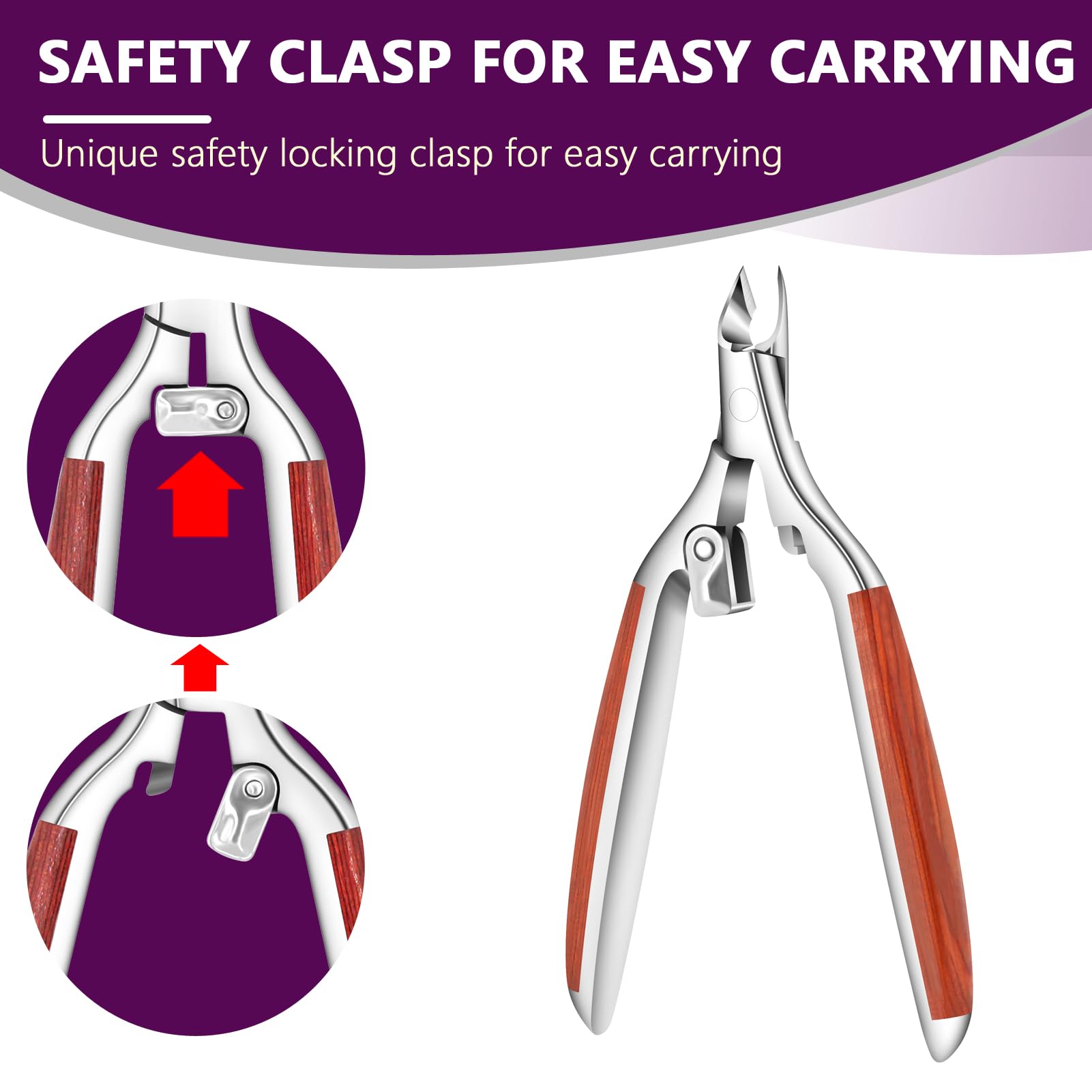 Mudder professional pedicure nail tool with ergonomic grip