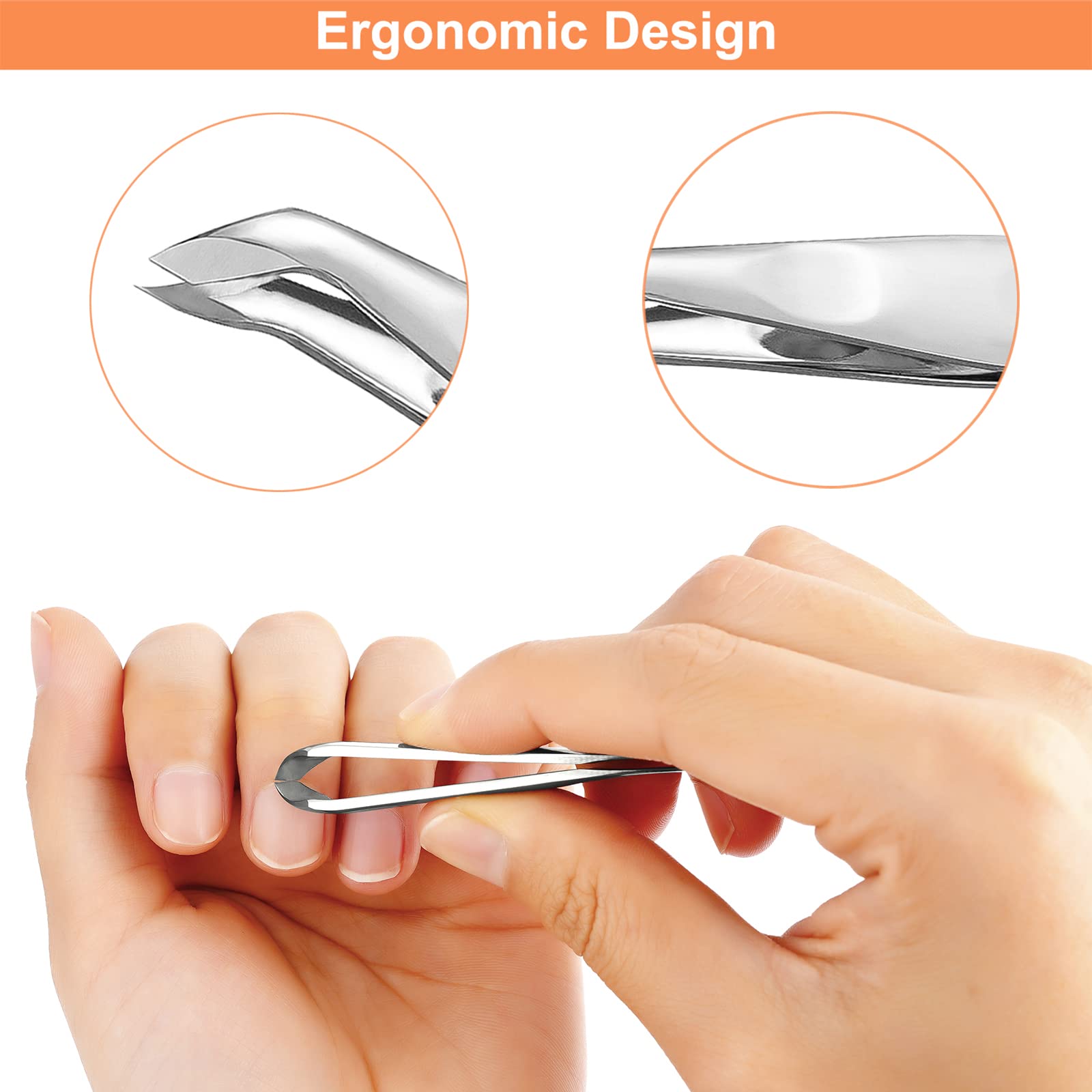 Close up of surgical stainless steel cuticle nipper blade precision