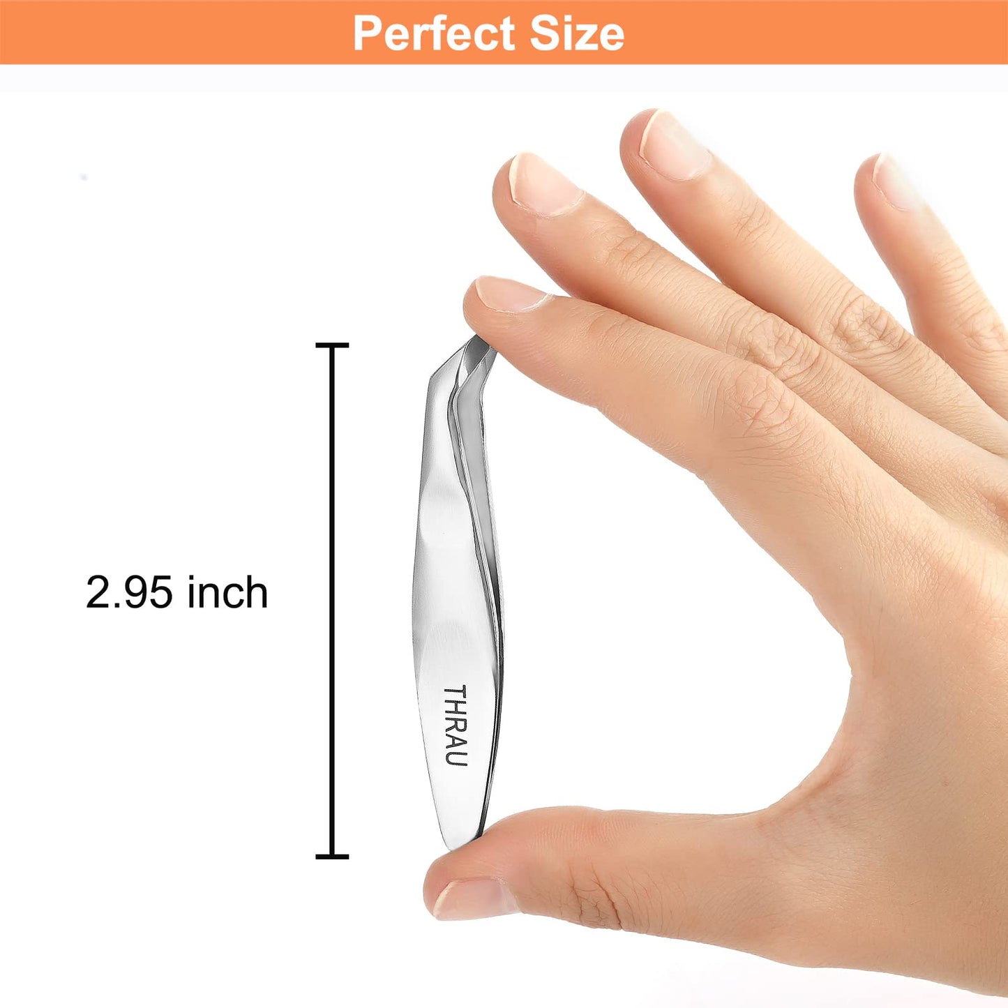 Top down view of Thrau cuticle trimmer for manicure and pedicure