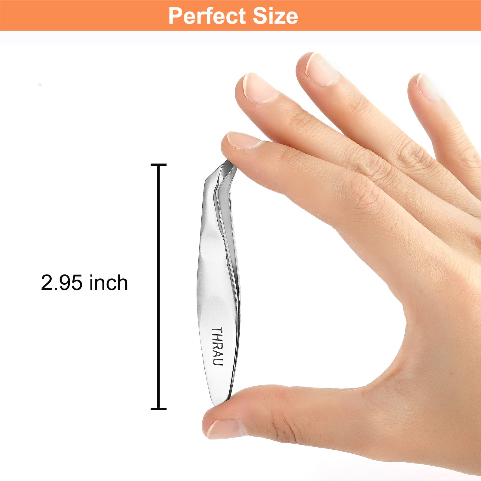 Top down view of Thrau cuticle trimmer for manicure and pedicure