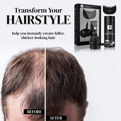 Topibuity black hair fibers being applied to a patchy beard for a thicker appearance.