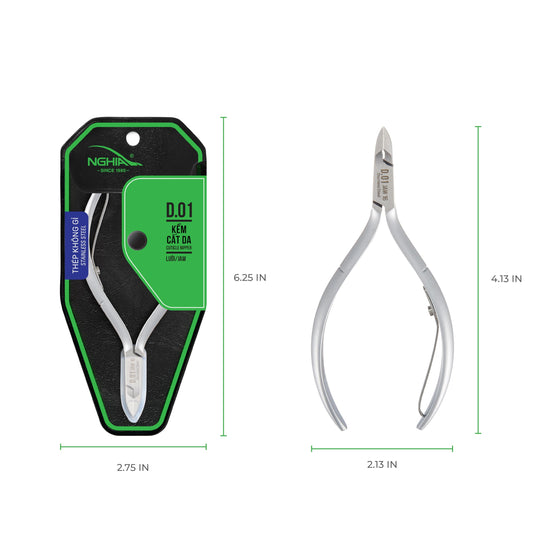 Professional Nghia stainless steel cuticle nipper close up