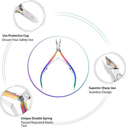 Close up of sharp Easkep cuticle nipper blades