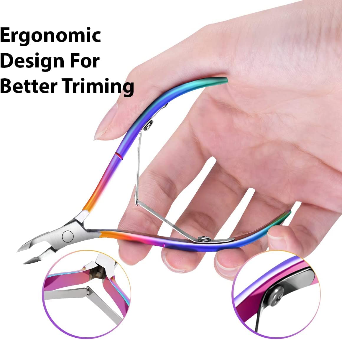 Professional rainbow stainless steel cuticle remover kit