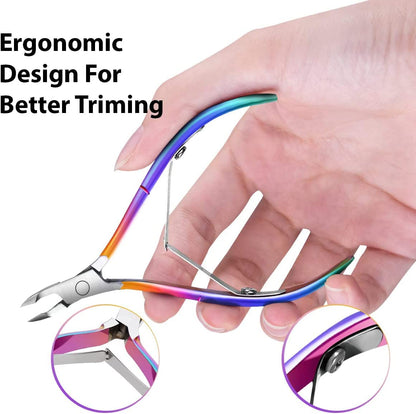 Professional rainbow stainless steel cuticle remover kit