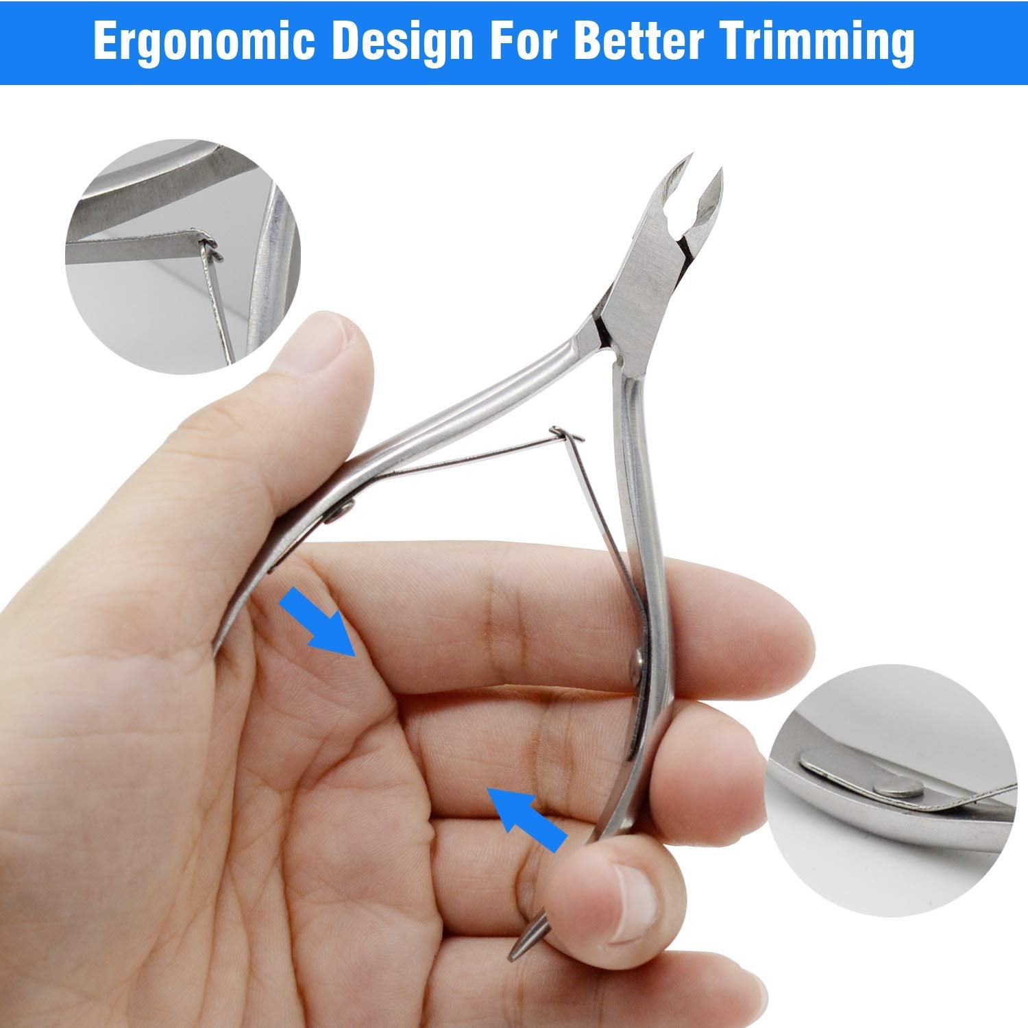Side profile of Koyata manicure tool with ergonomic handle