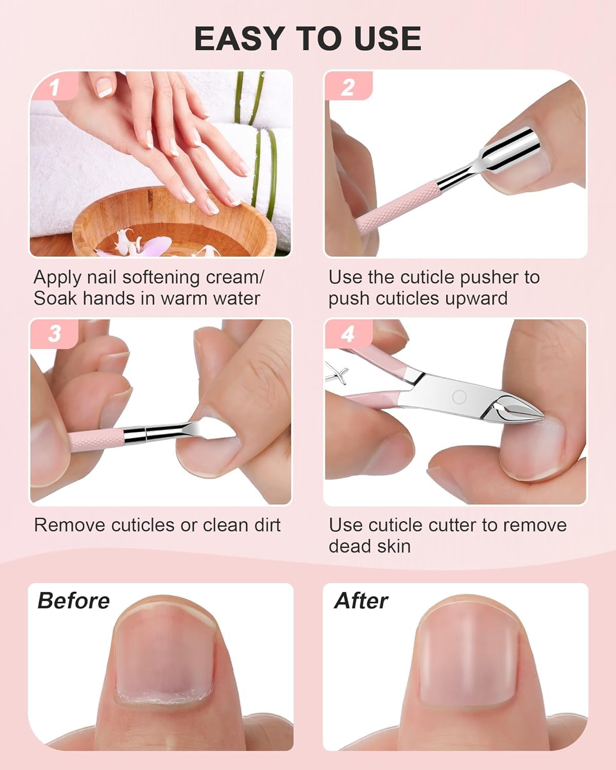 High jaw dead skin clipper removing cuticles precisely on a fingernail
