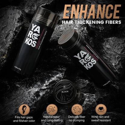 Mifanyo black hair powder for men and women showing the 28 grams bottle details.