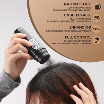 Authentic USA imported hair fibers for thinning hair or filling in fine hair lines.