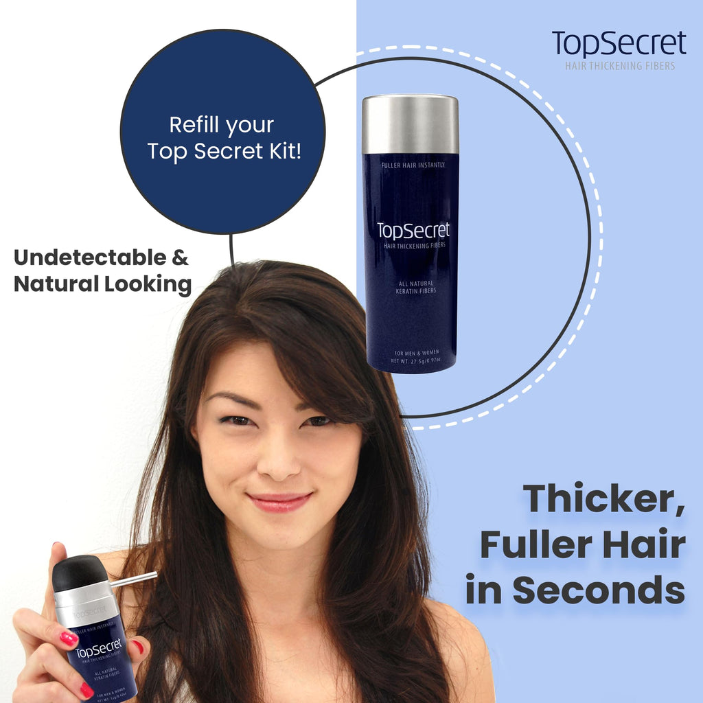 Top Secret Hair Building Fibers bottle back label details
