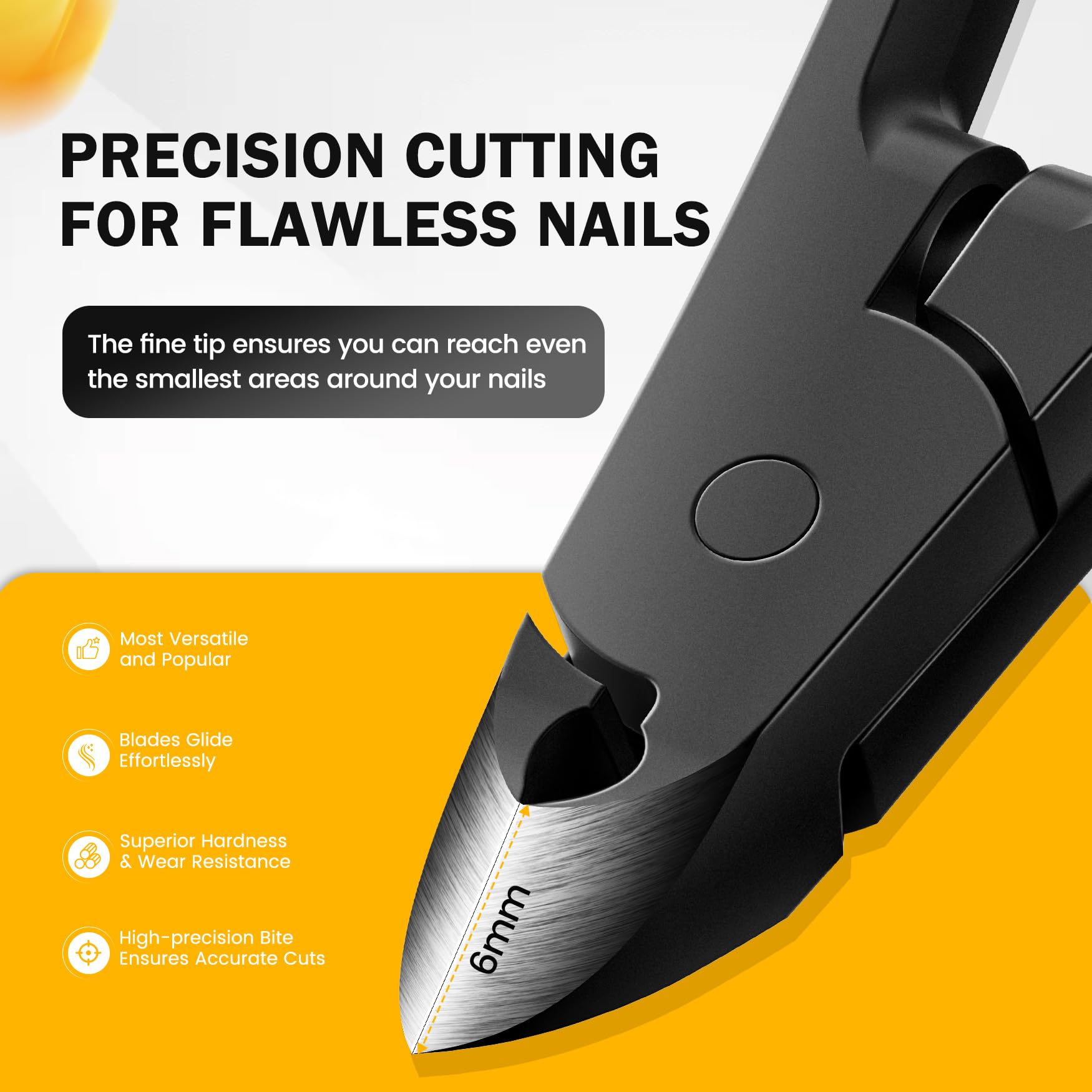 Precision cuticle trimmer showcasing the surgical accuracy alignment of the cutting edges