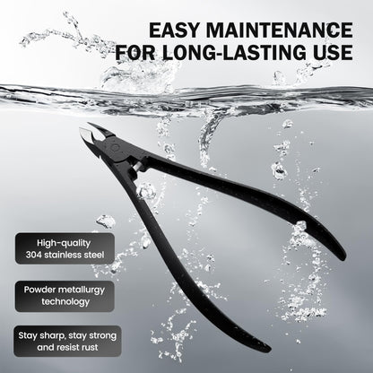 Premium rust-resistant nail grooming clippers package contents with protective blade cap covers