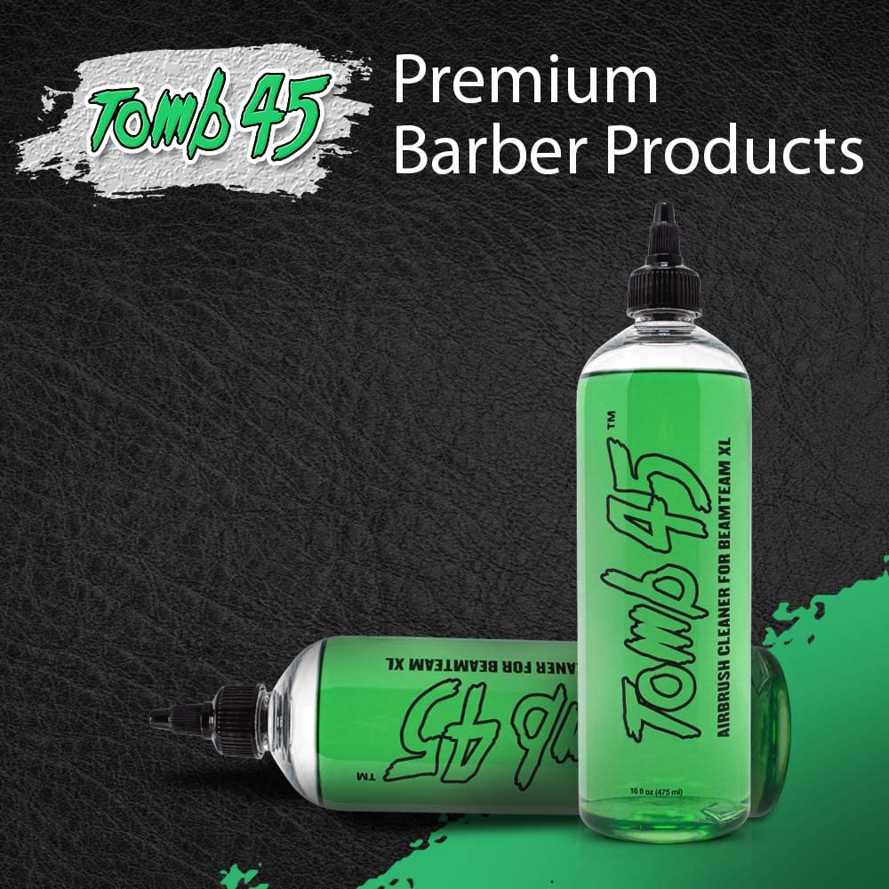 Product display showing fluid color clarity for professional beard lineup equipment