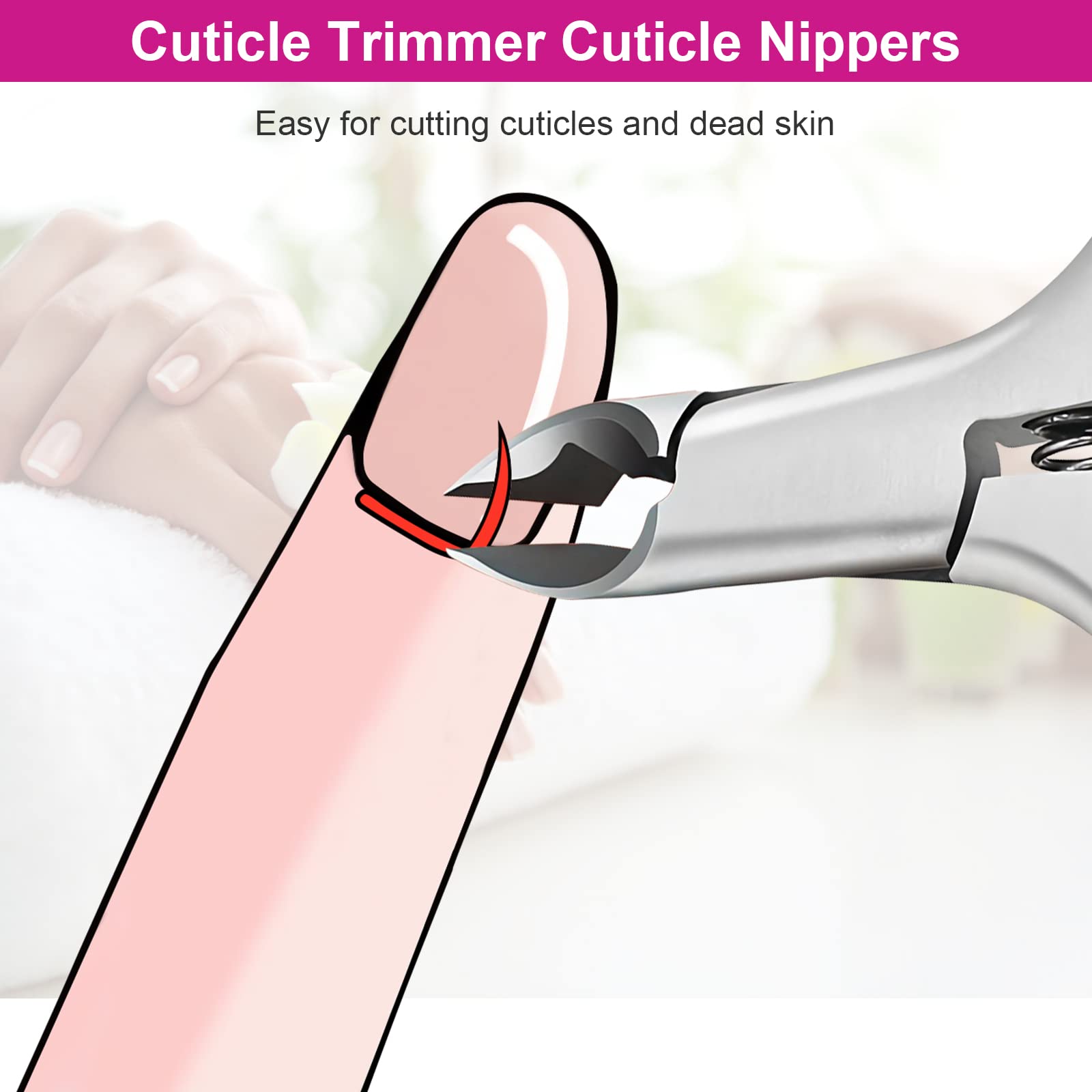 Professional cuticle nipper for dry skin