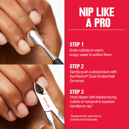 Revlon premium stainless steel hangnail remover side profile angle