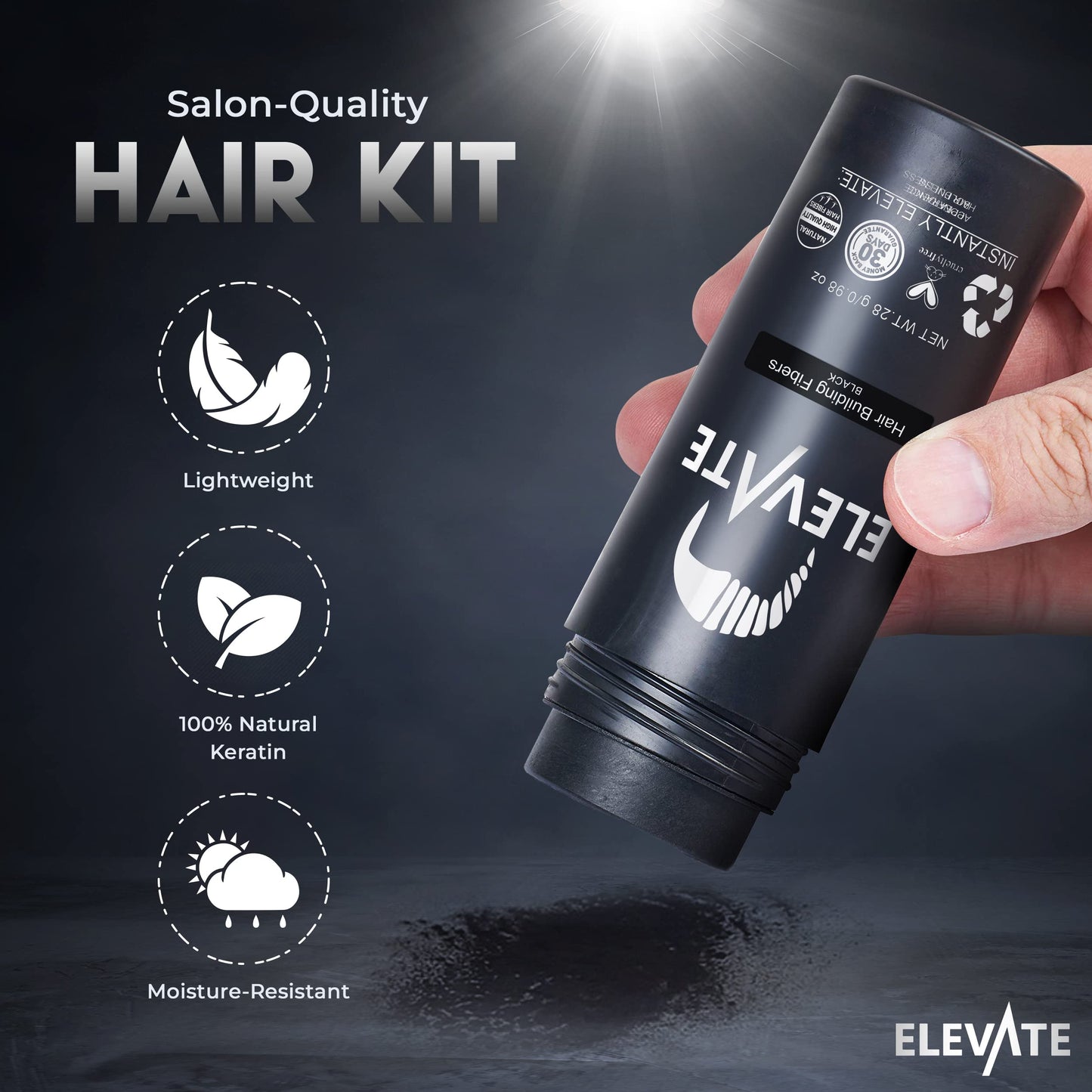 Elevate authentic USA imported hair loss concealer kit for men and women suffering from thinning hair