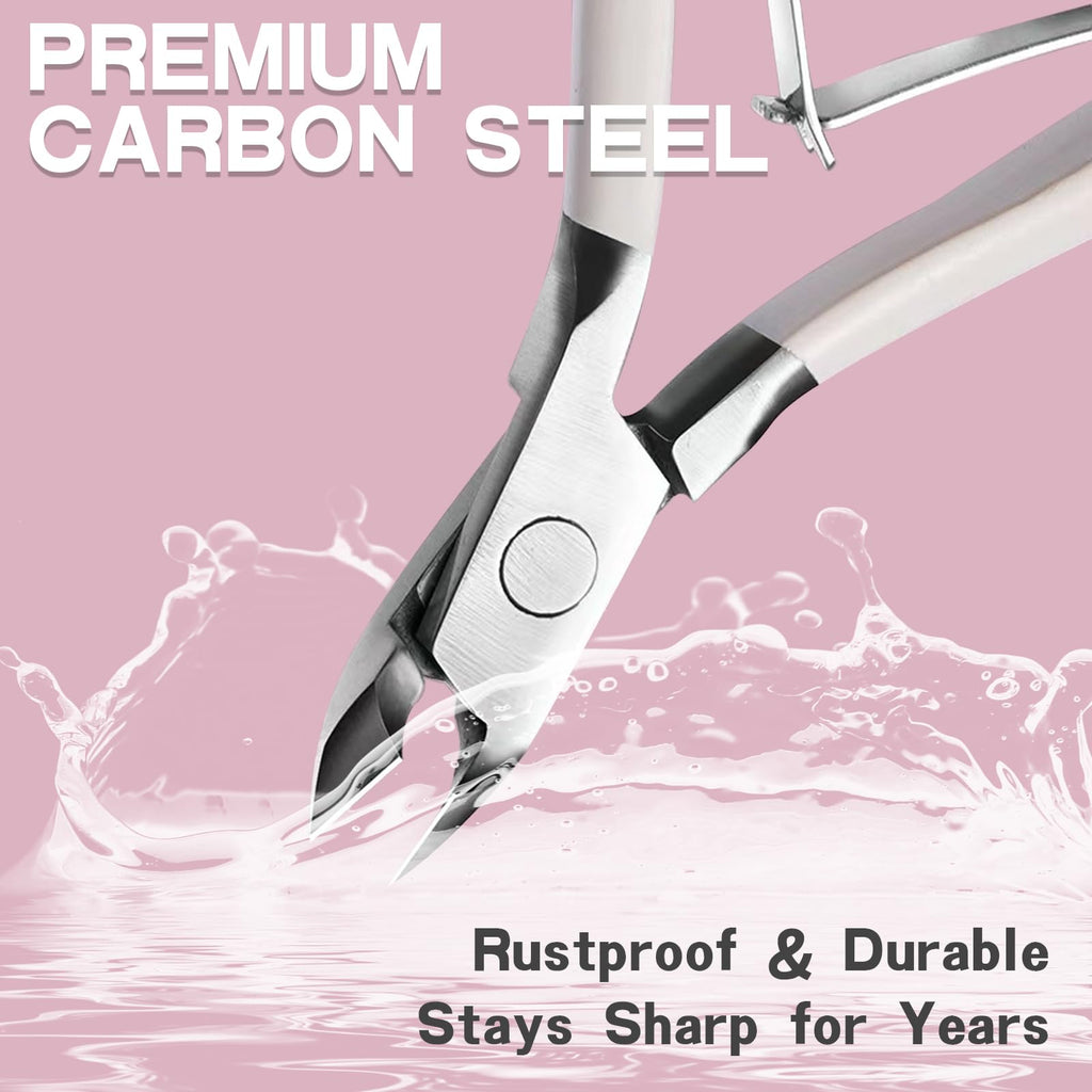 Nail technician using the high carbon steel pusher on a fingernail bed