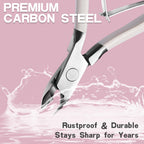 Nail technician using the high carbon steel pusher on a fingernail bed