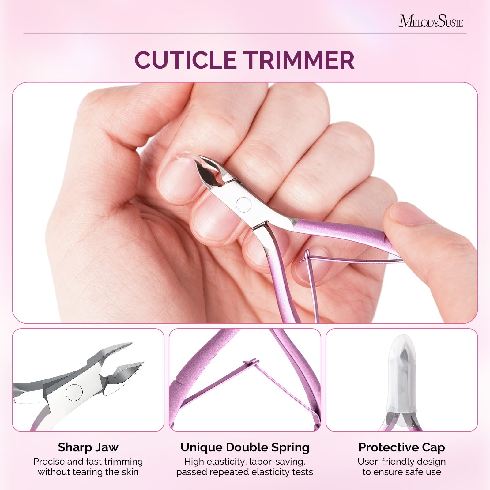 MelodySusie cuticle nipper and pusher manicure kit