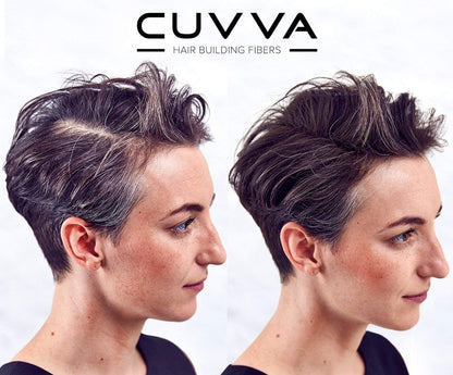 Premium keratin alternative hair fibers by CUVVA for men and women