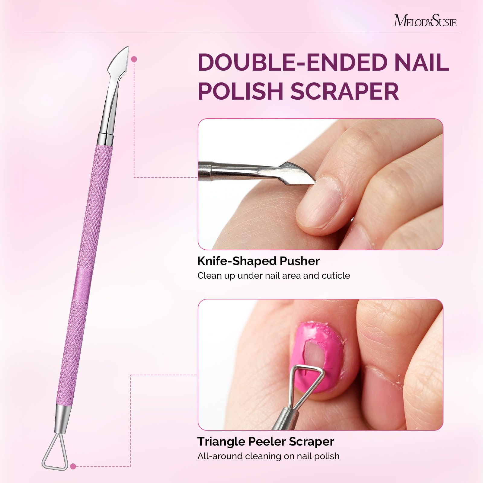 Close up of MelodySusie 4 in 1 manicure tool set