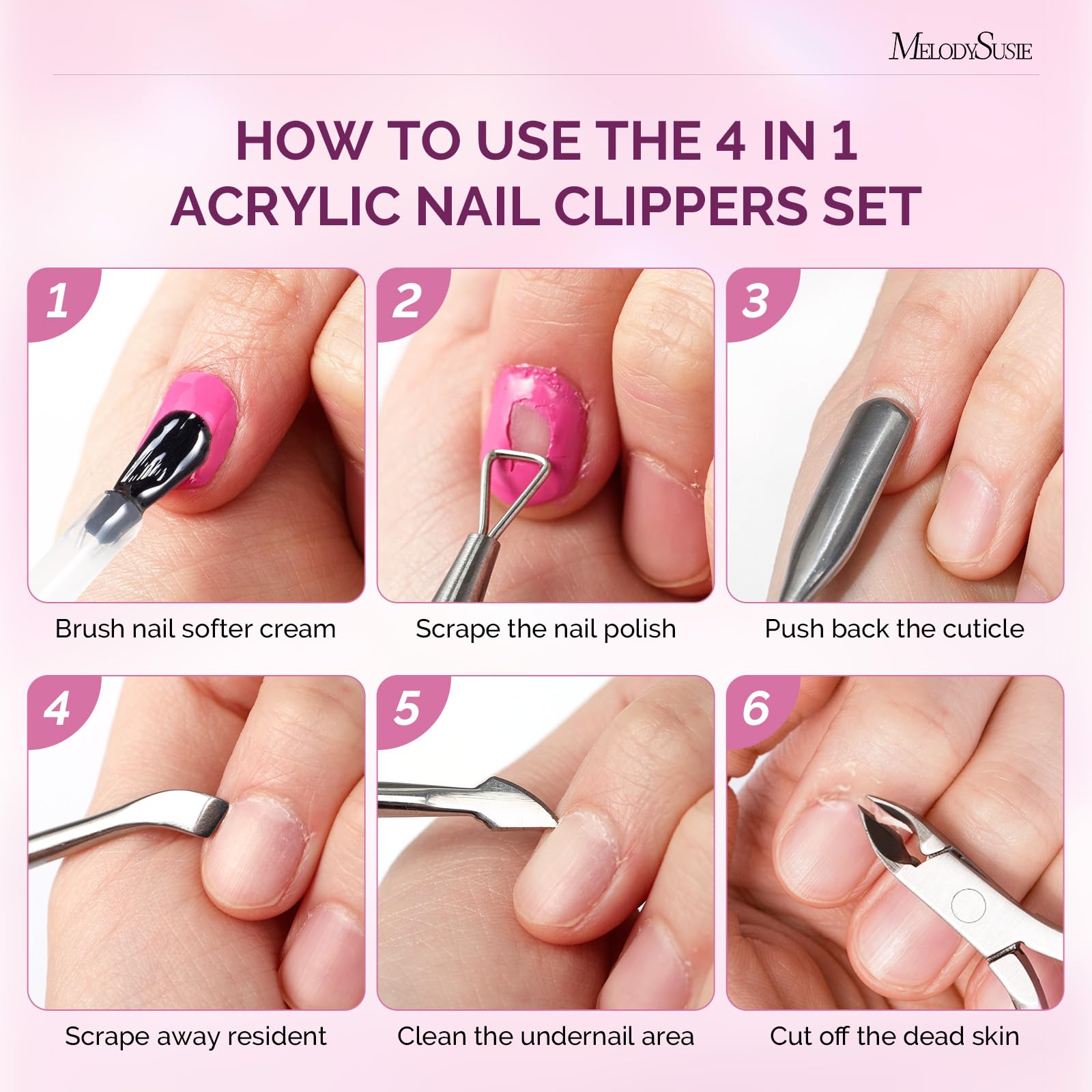 MelodySusie acrylic nail clipper for home salon