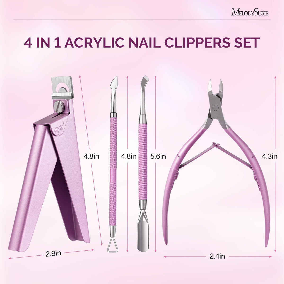 Stainless steel dual ended cuticle pusher and scraper