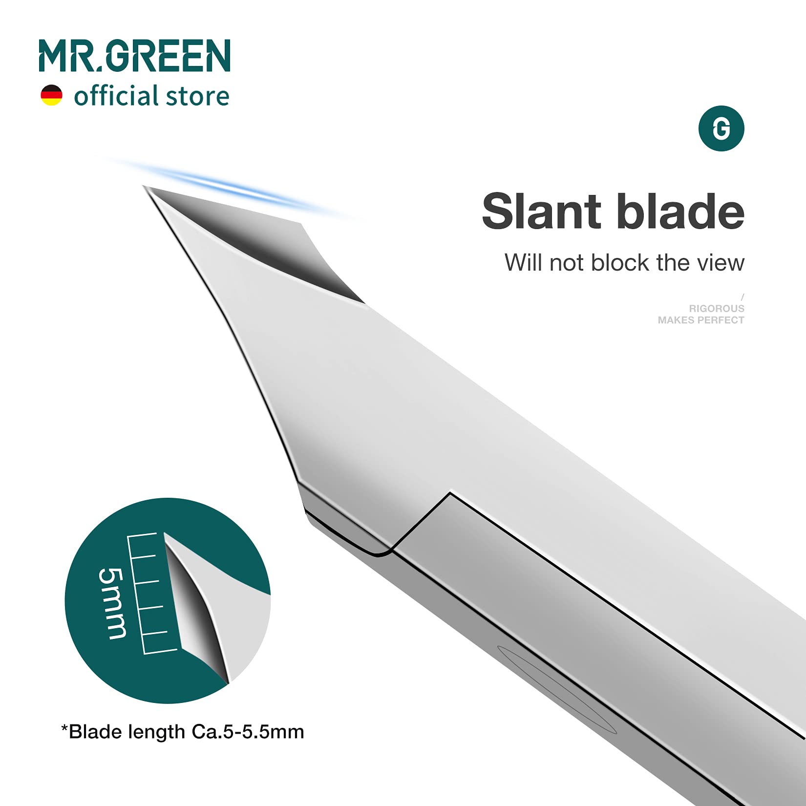 Ergonomic handle of Mr. Green manicure tool