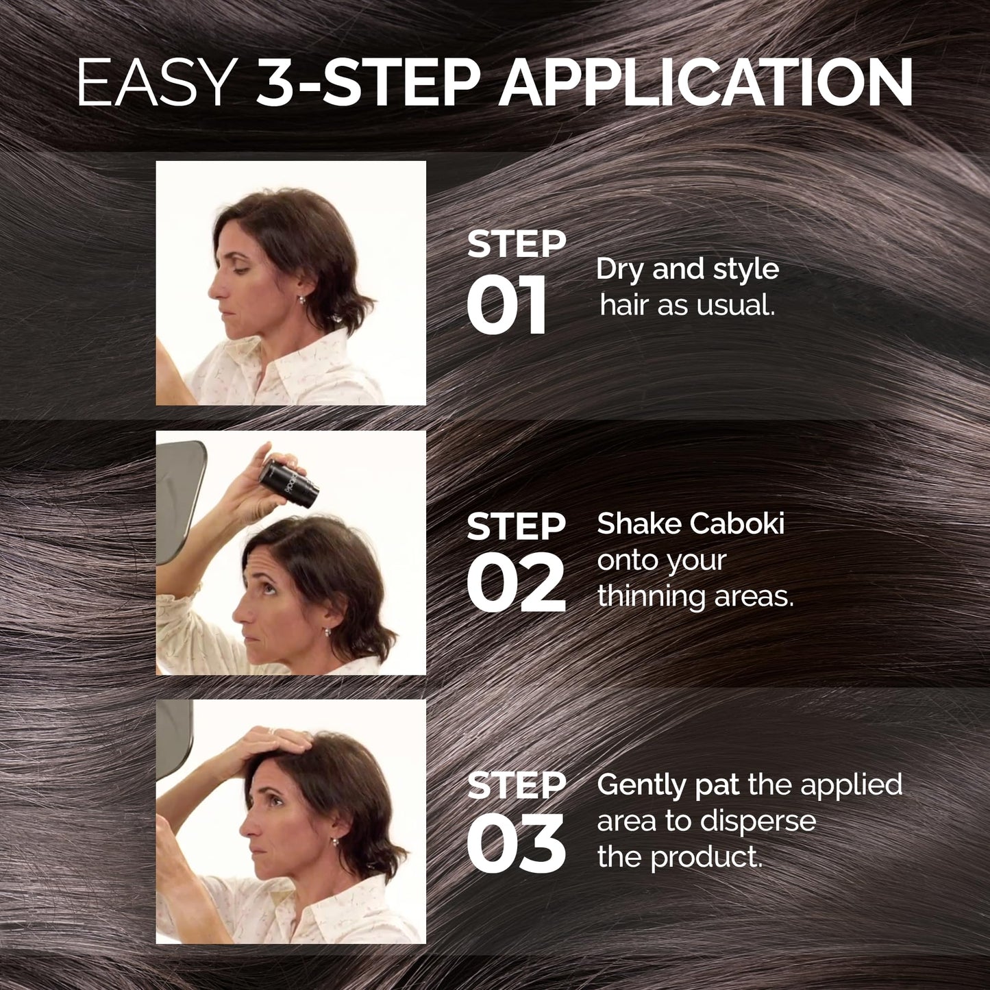 Caboki authentic imported USA hair concealer for thinning hair and bald spots