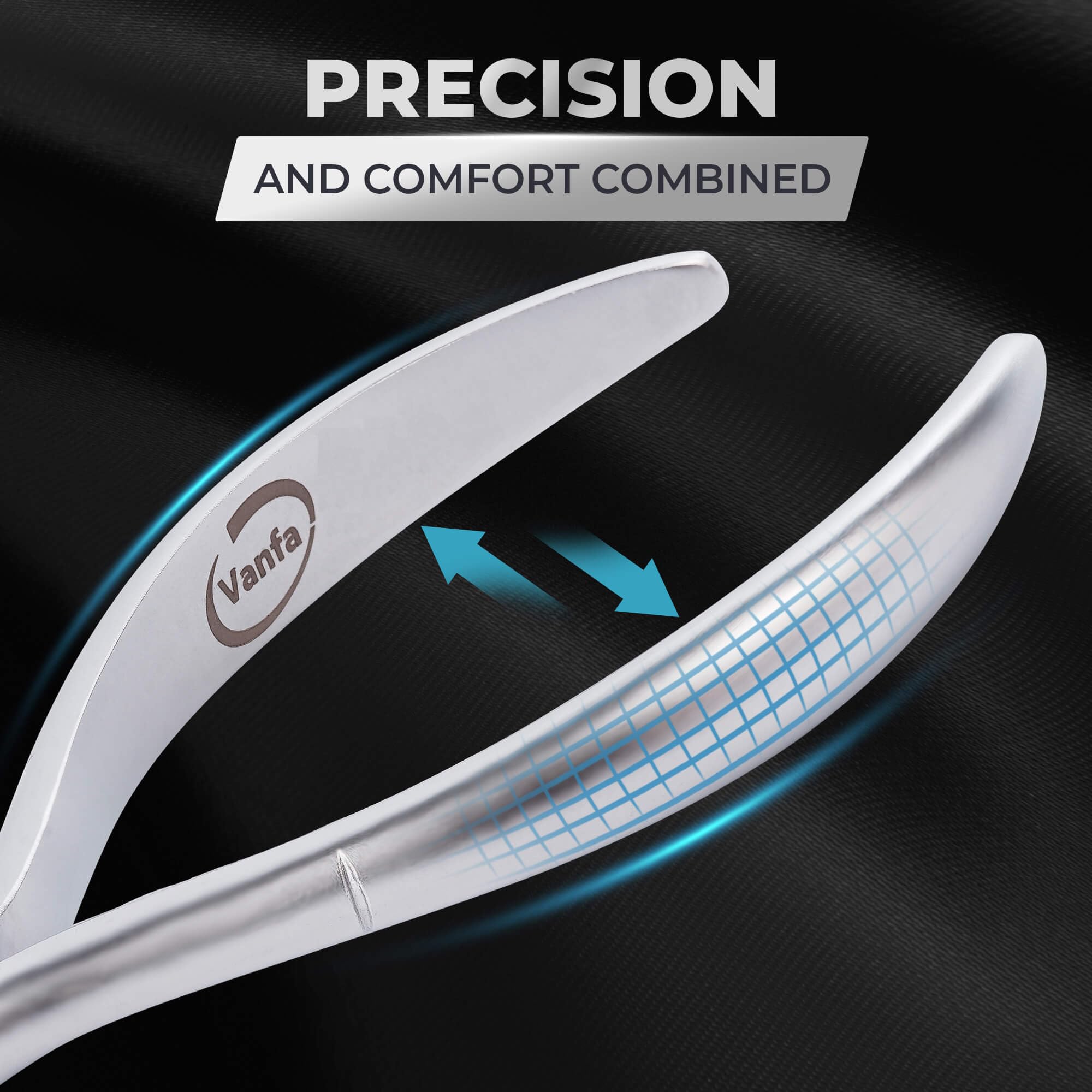 Vanfa Professional Cuticle Trimmer showcasing the ergonomic single spring handle design
