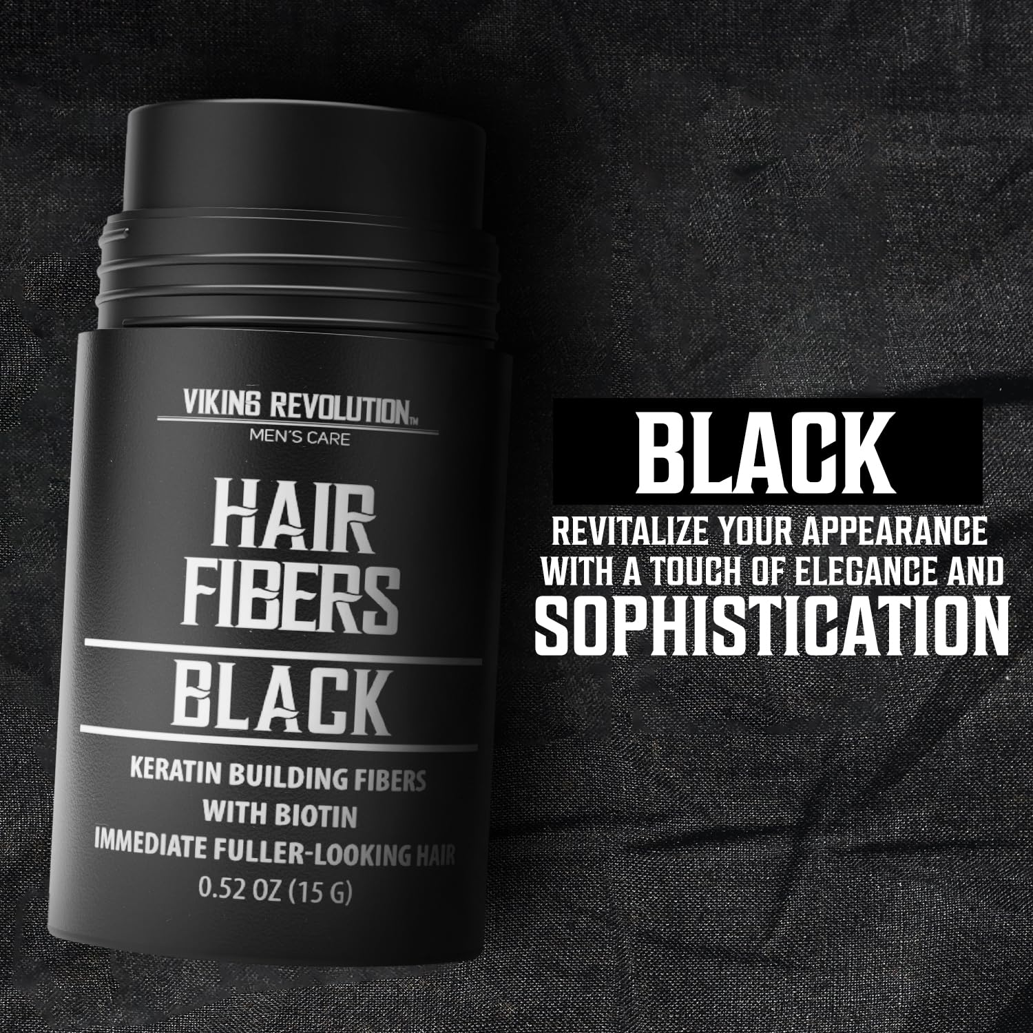 Viking Revolution 0.52 Ounce bald spot cover up product for men close up view.