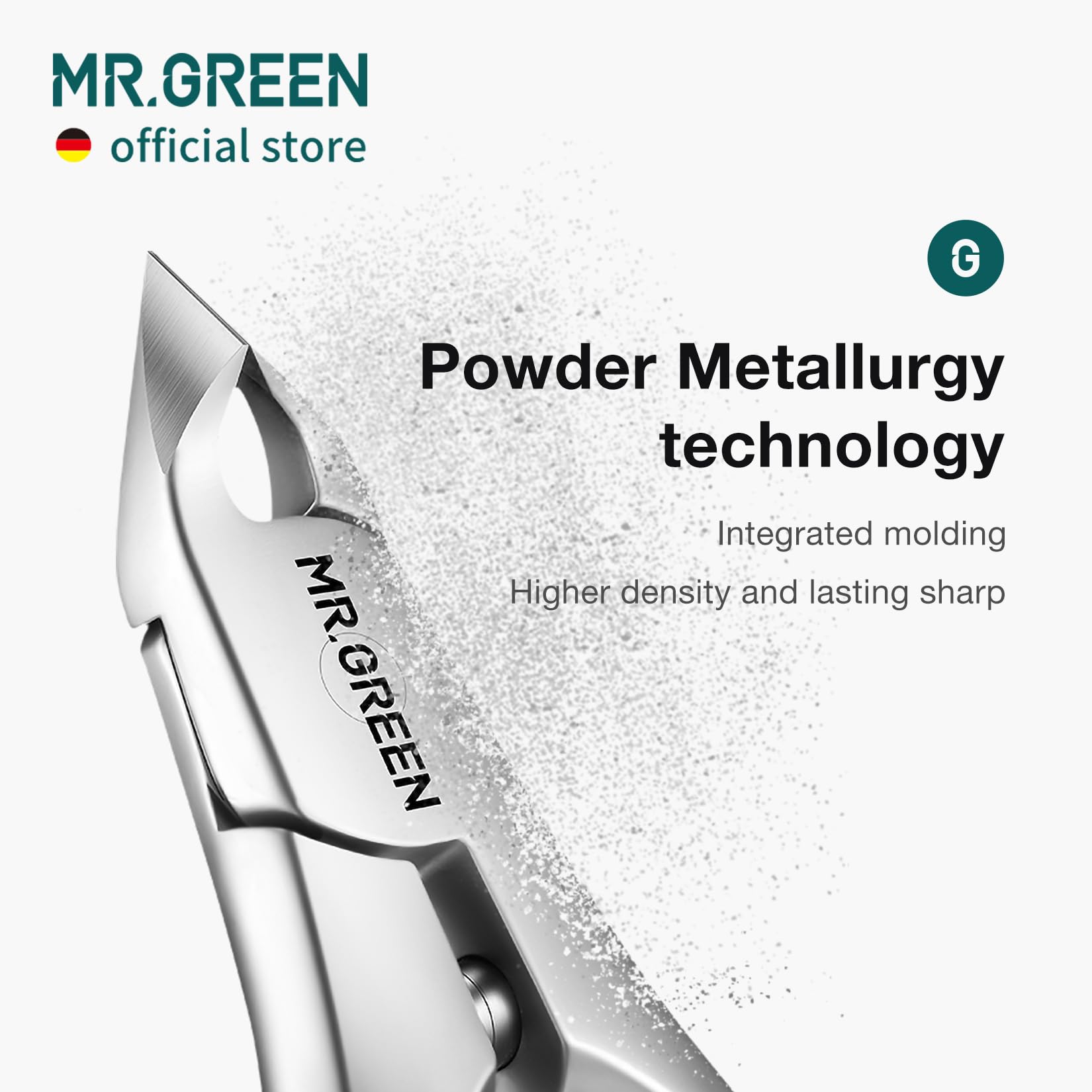 MR.GREEN matte texture dead skin remover tool with the included dual purpose manicure pusher.
