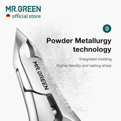 MR.GREEN matte texture dead skin remover tool with the included dual purpose manicure pusher.
