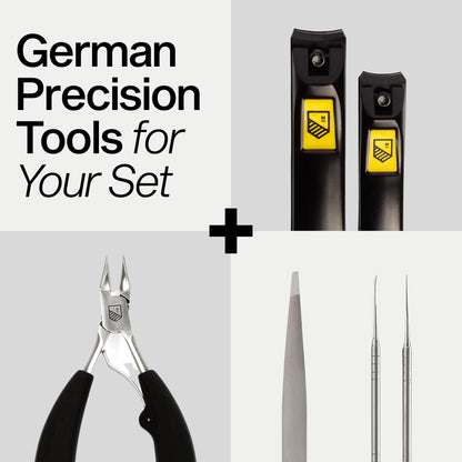 Harperton cuticle nipper in travel grooming kit