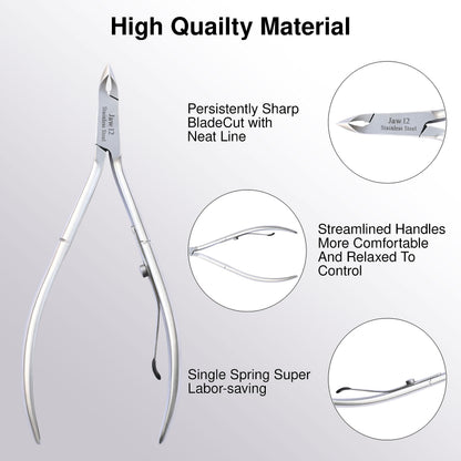 Close up of UM Supplies cuticle nipper 4mm jaw blade