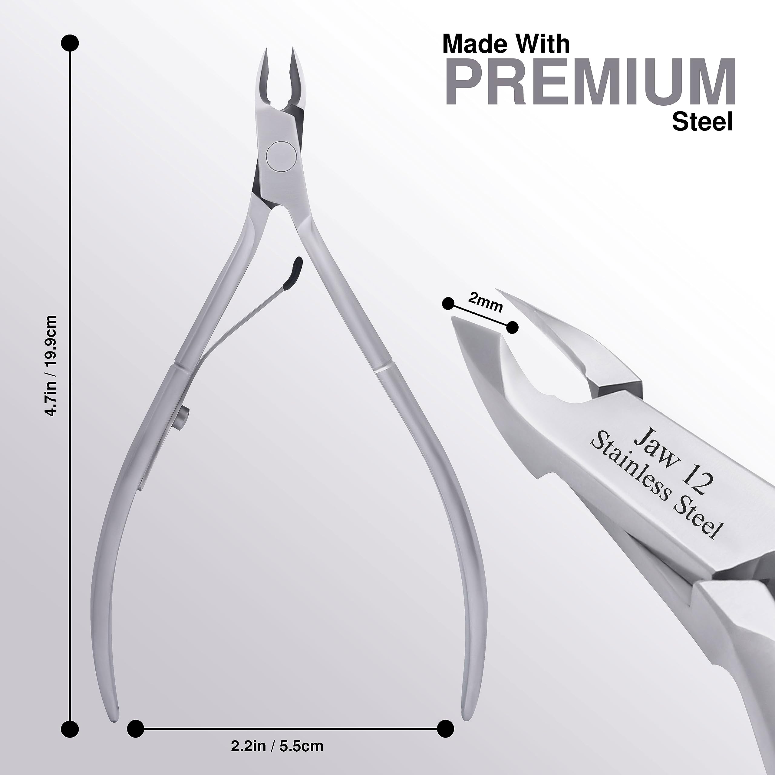 Professional stainless steel hangnail remover for pedicures