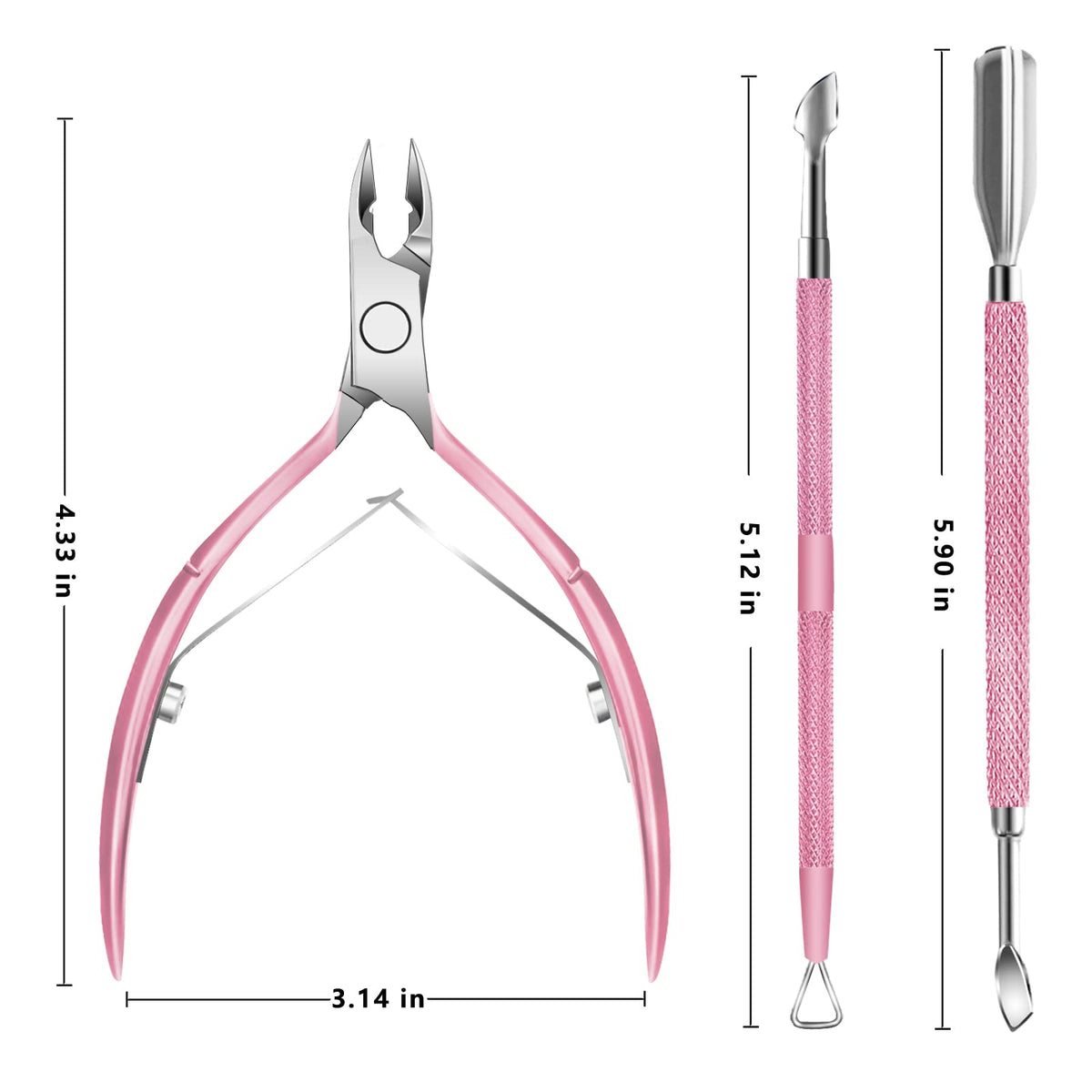 Decute 5 in 1 nail care set components spread out
